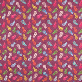 Coton Popeline Ananas Grenat - Ribes y Casals