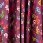 Coton Popeline Ananas Grenat - Ribes y Casals