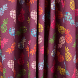 Coton Popeline Ananas Grenat - Ribes y Casals