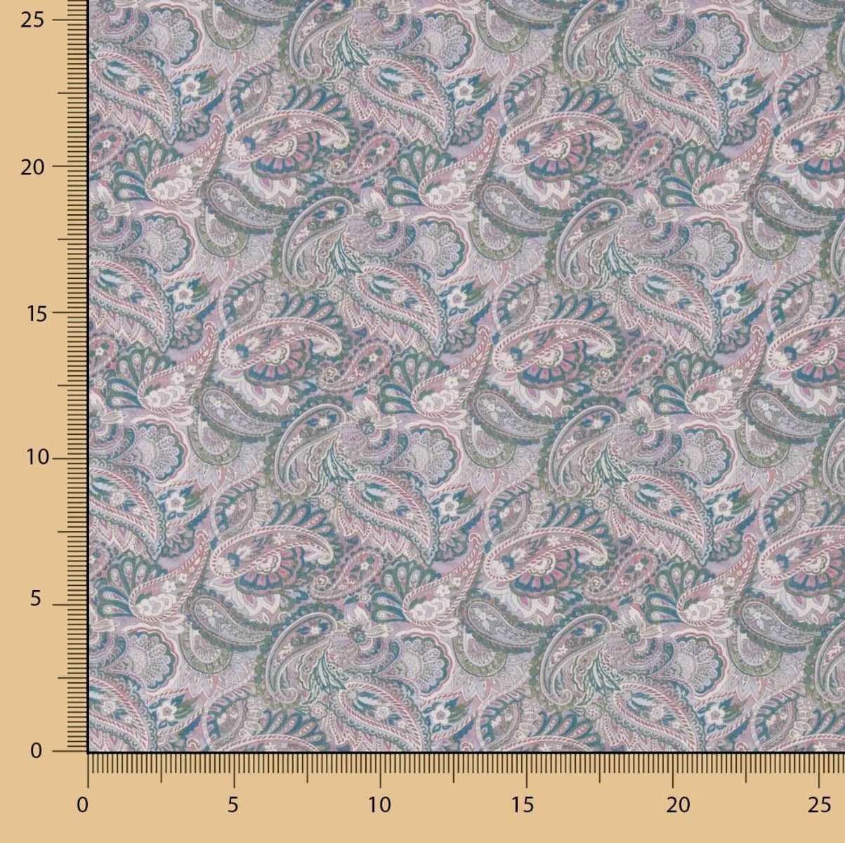 Voile Supima Coton Cachemire Mauve - Ribes y Casals