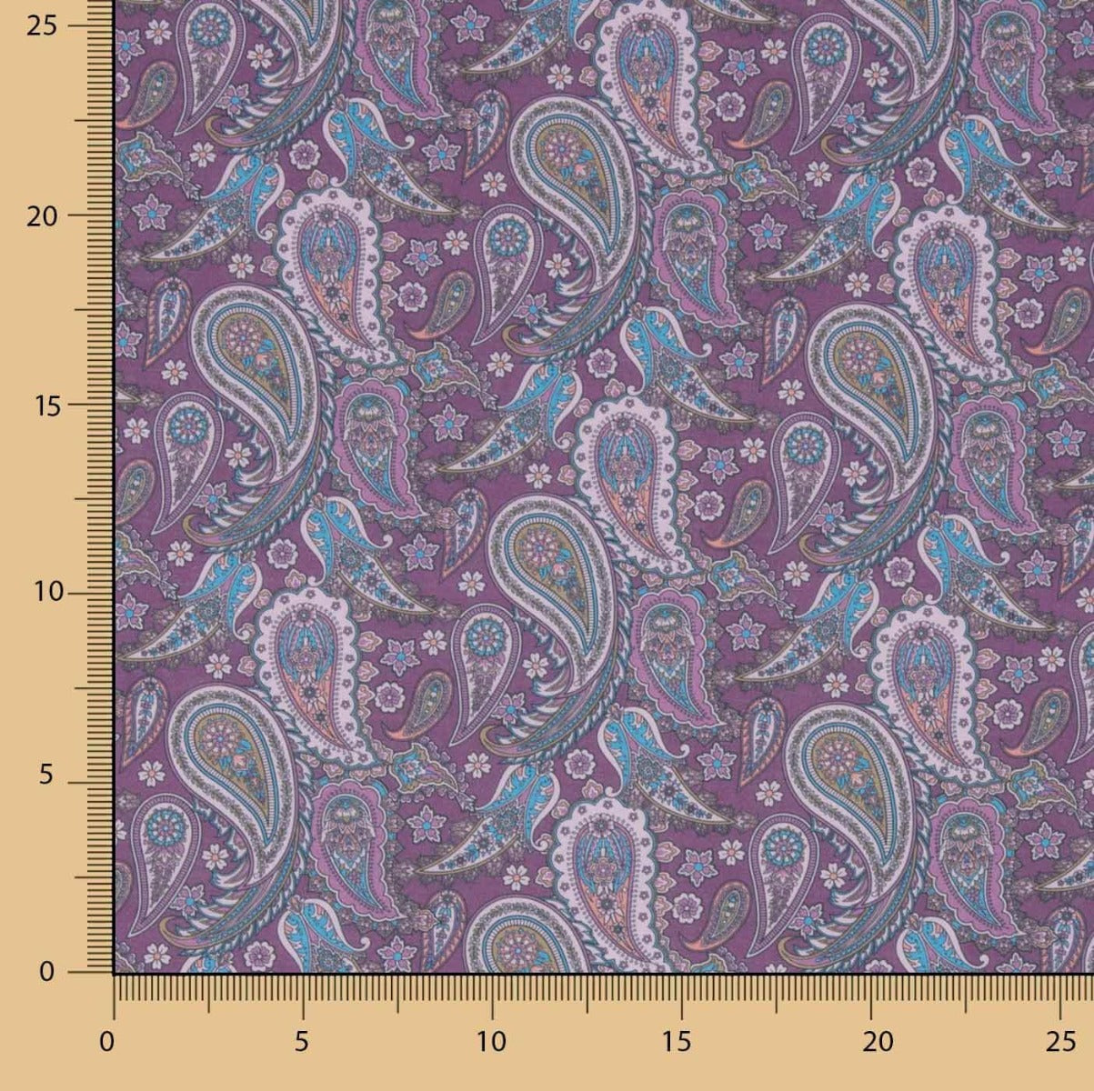 Voile Supima Coton Cachemire Violet - Ribes y Casals