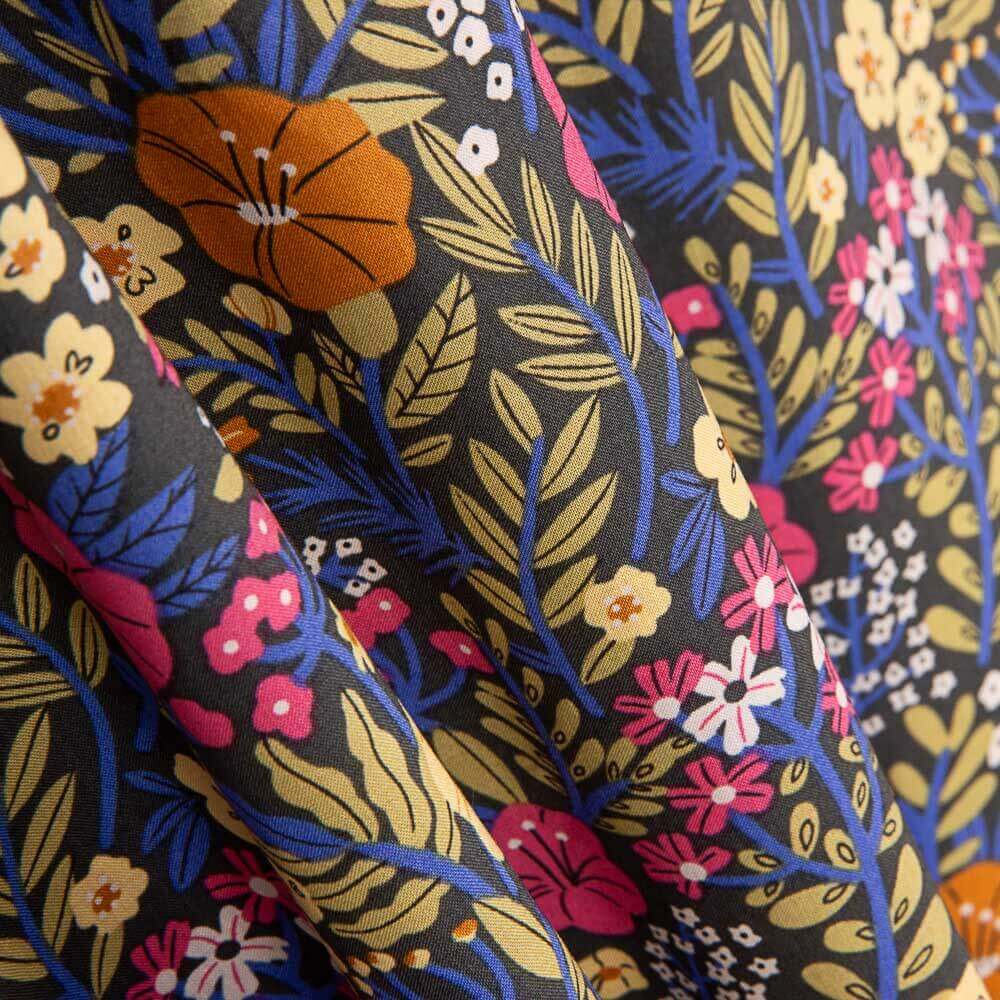 Popeline Coton Fleurs Lin - Ribes y Casals