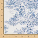 Nappe Résine Anti-tache Enduite Toile de Jouy Bleu - Ribes y Casals