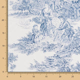 Nappe Résine Anti-tache Enduite Toile de Jouy Bleu - Ribes y Casals