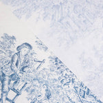 Nappe Résine Anti-tache Enduite Toile de Jouy Bleu - Ribes y Casals