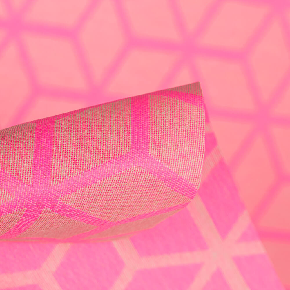 Nappe Anti-Tâches Géométrique Rose Fluor - Ribes y Casals