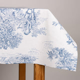 Nappe Résine Anti-tache Enduite Toile de Jouy Bleu - Ribes y Casals