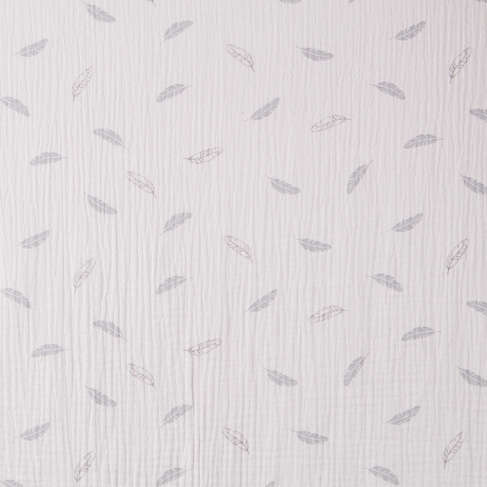 Double Gaze Coton Plumes Gris - Ribes y Casals