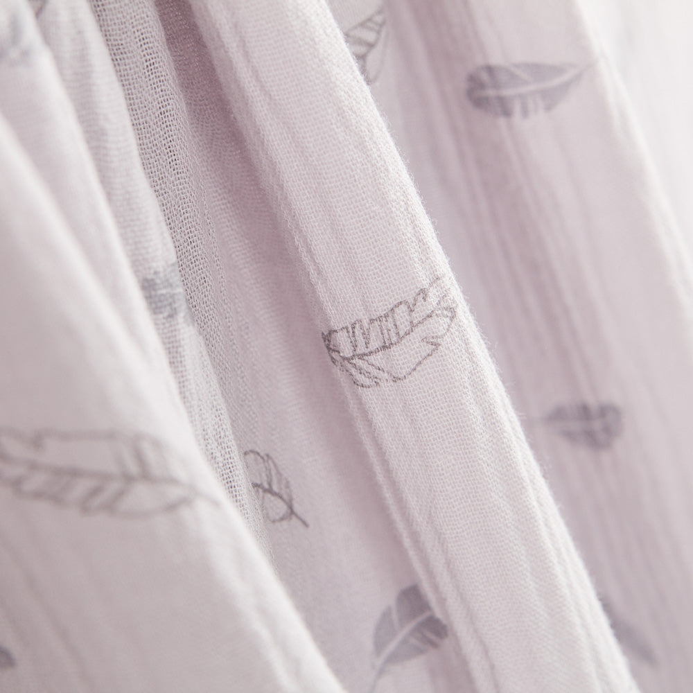 Double Gaze Coton Plumes Gris - Ribes y Casals