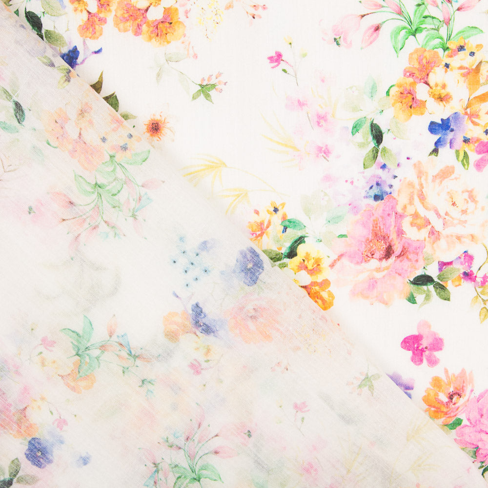 Double Gaze Coton Jardin Blanc - Ribes y Casals