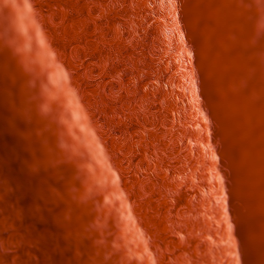 Tissu Manteau Laine Curly Orange - Ribes y Casals