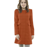 Tissu Manteau Laine Curly Orange - Ribes y Casals