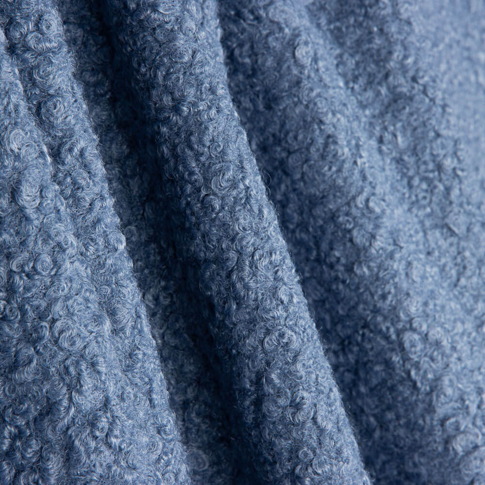 Lainage Frisé Denim Bleu - Ribes y Casals