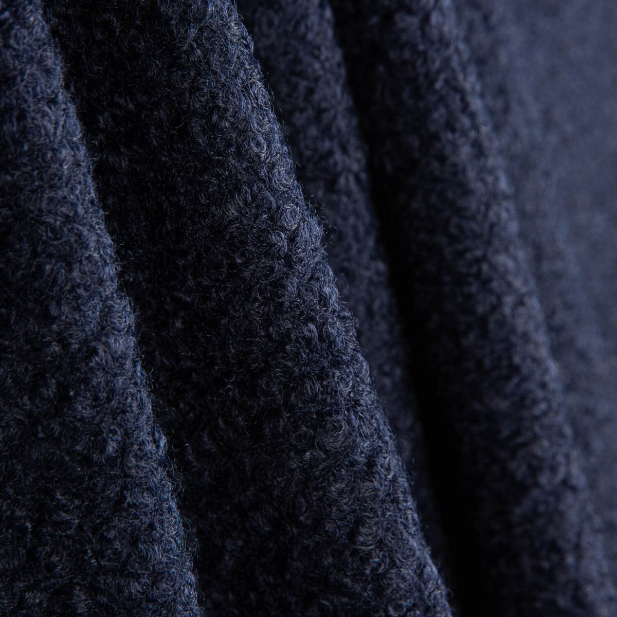 Tissu Boucle Manteau Bleu Marine - Ribes y Casals