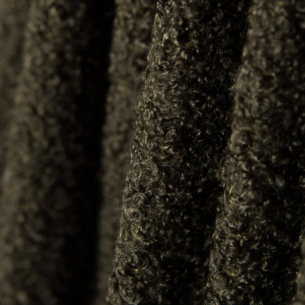 Manteau Laine Curly Vert Kaki - Ribes y Casals