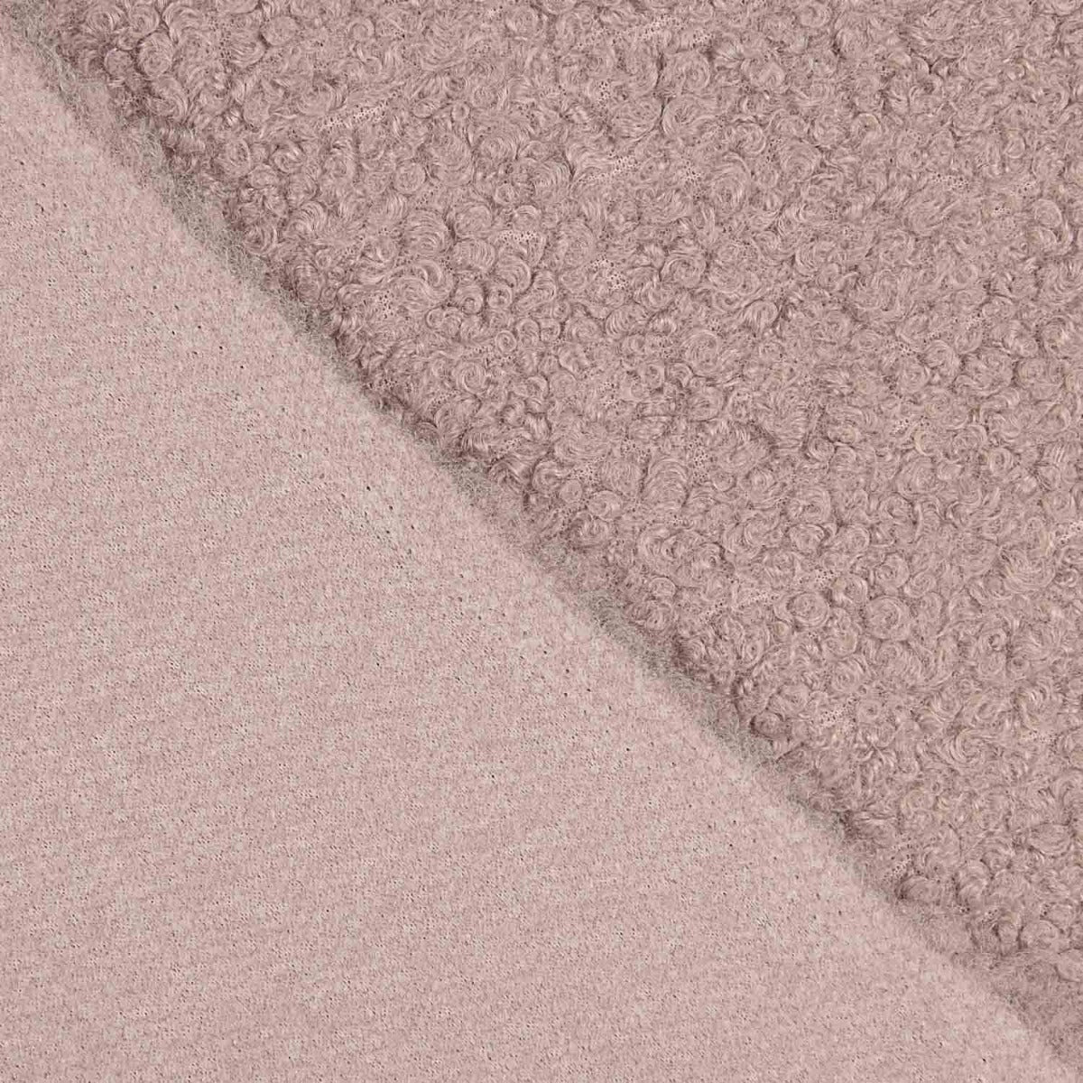 Tissu Boucle Manteau Rose Pâle - Ribes y Casals