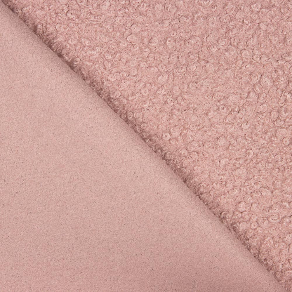 Tissu Boucle Manteau Rose Pâle - Ribes y Casals