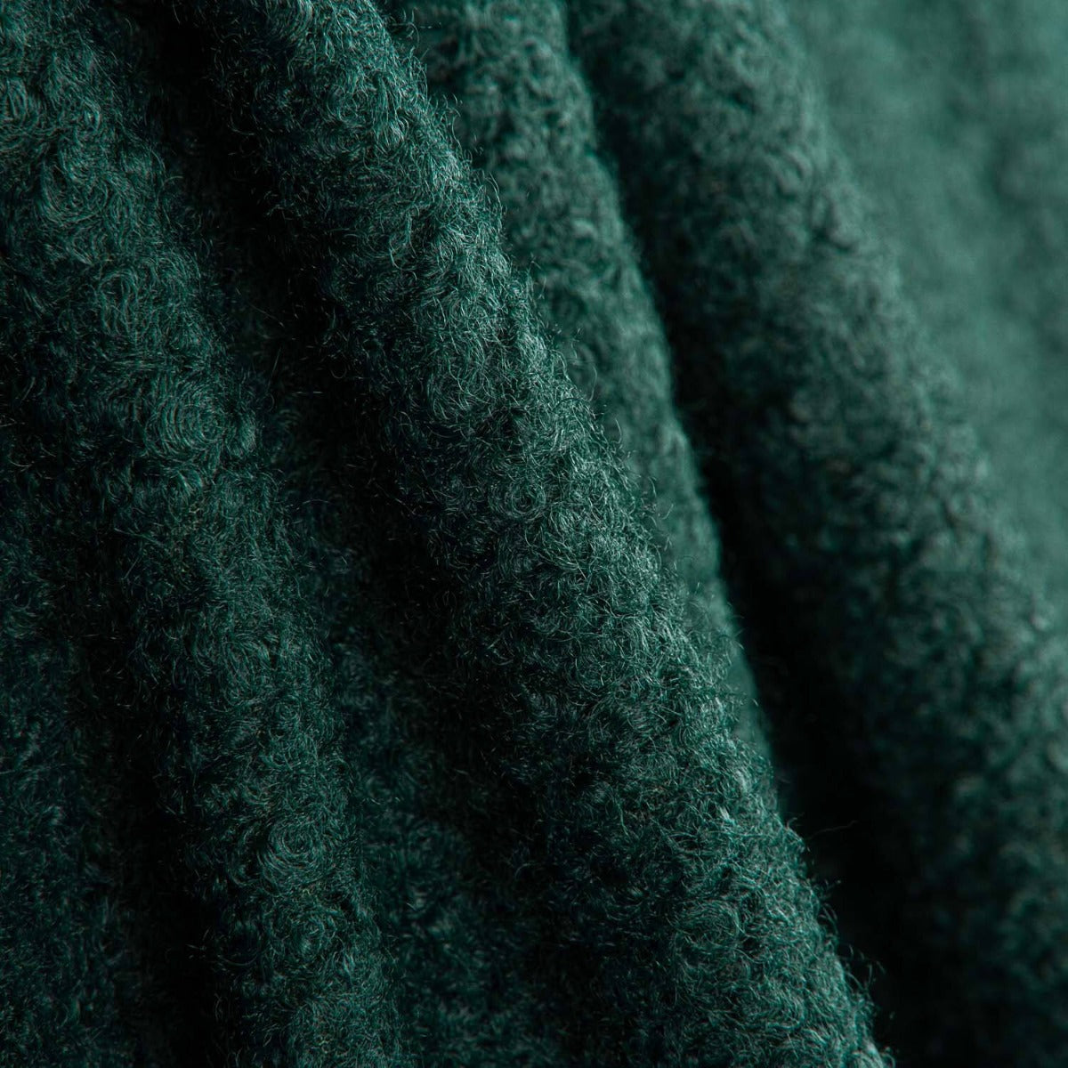 Tissu Boucle Manteau Vert Bouteille - Ribes y Casals