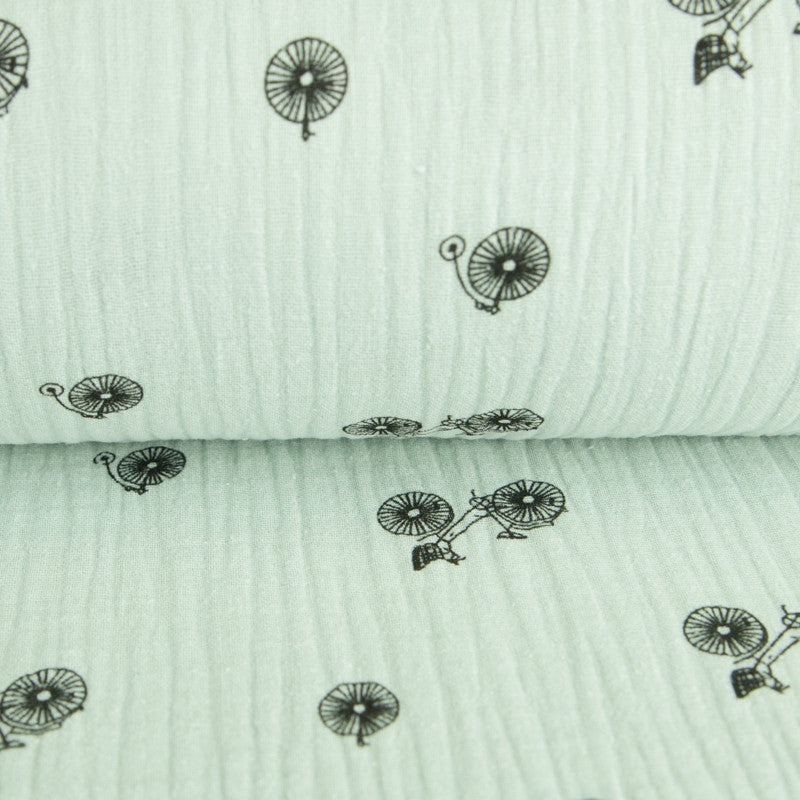 Bambula Coton Bicyclette Menthe - Ribes y Casals