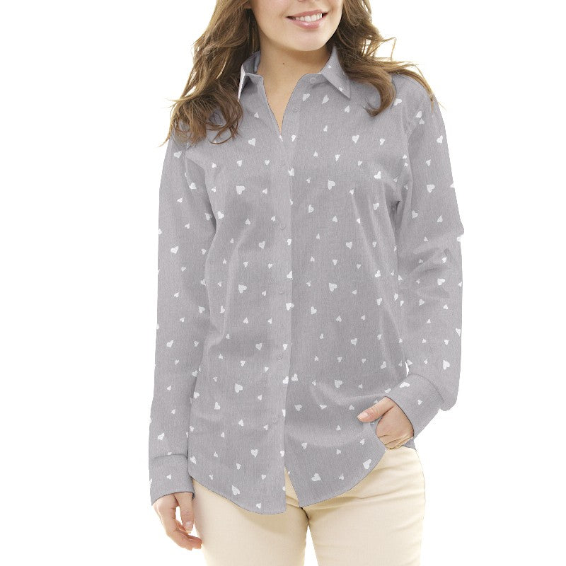 Bambula Coton Coeurs Gris - Ribes y Casals