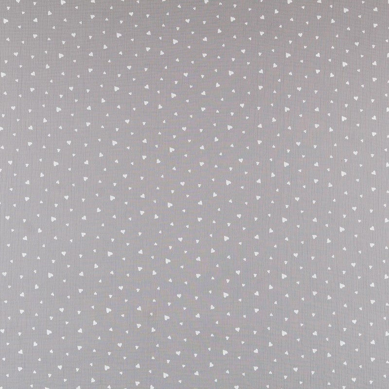 Bambula Coton Coeurs Gris - Ribes y Casals