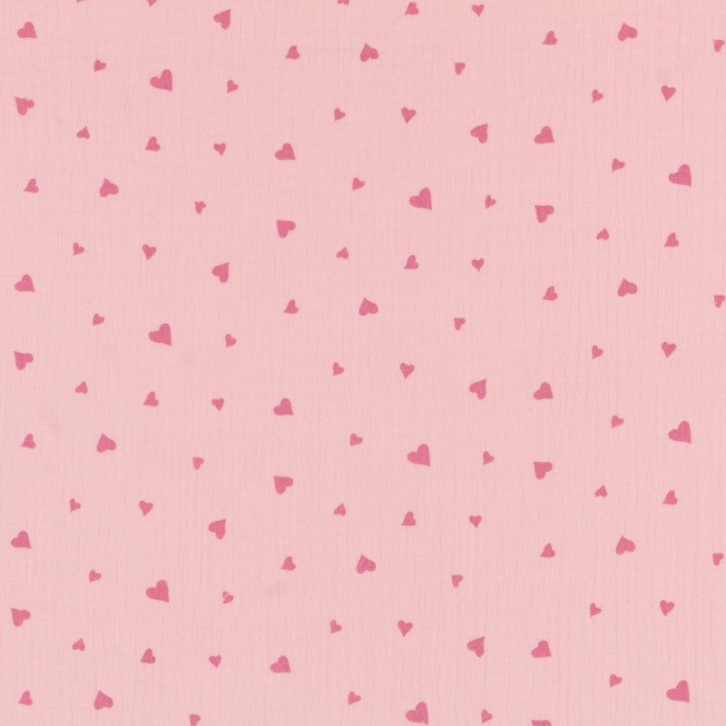 Bambula Coton Coeurs Saumon - Ribes y Casals