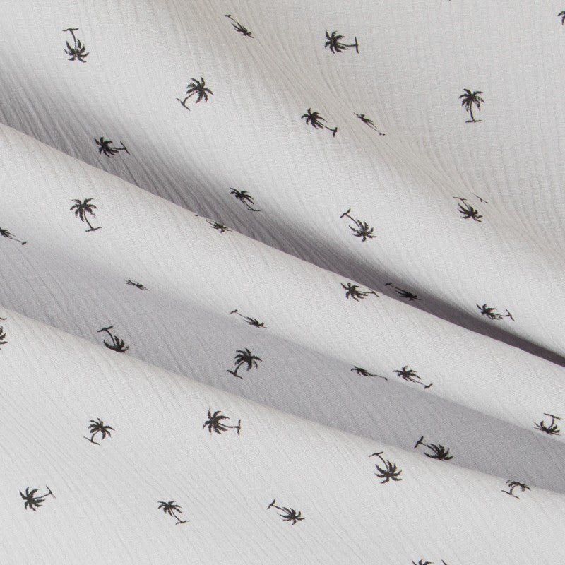 Bambula Coton Palmiers Gris - Ribes y Casals