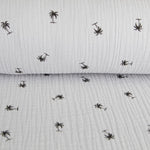 Bambula Coton Palmiers Gris - Ribes y Casals