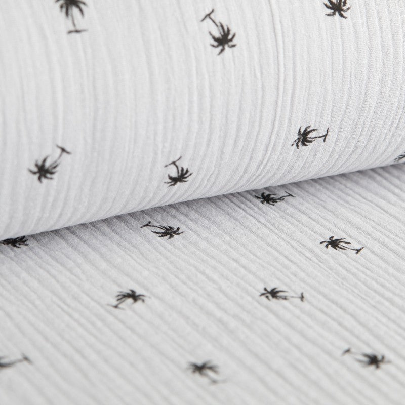 Bambula Coton Palmiers Gris - Ribes y Casals