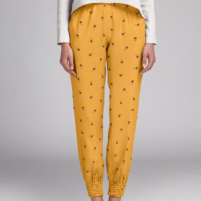 Bambula Coton Palmiers Moutarde - Ribes y Casals