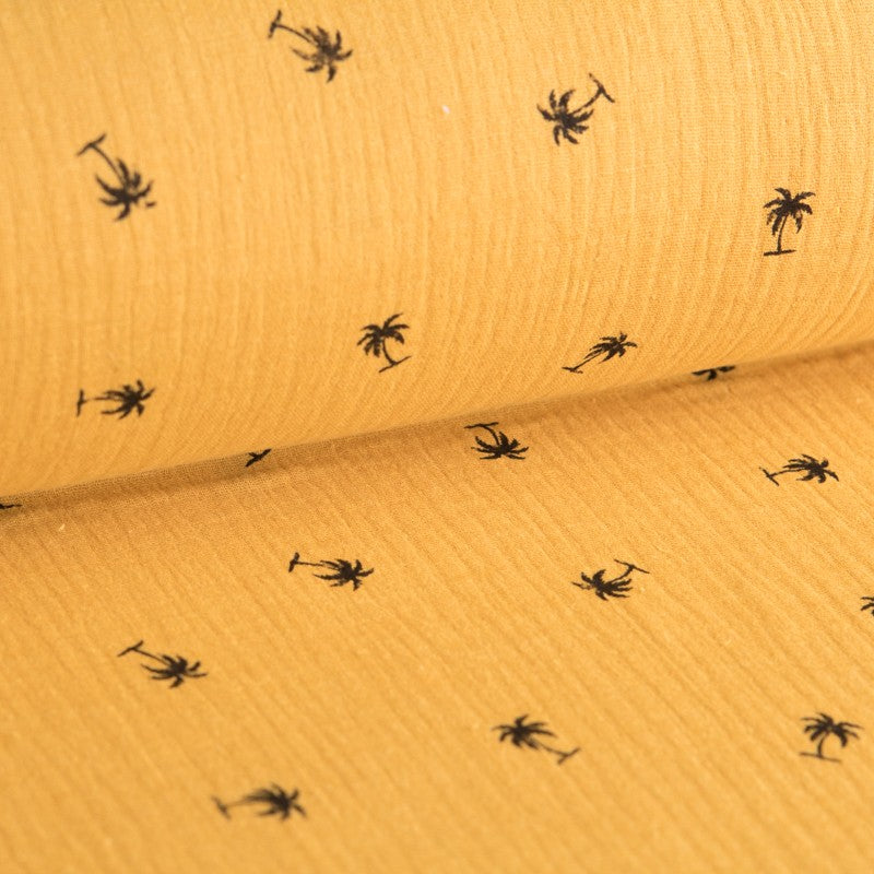 Bambula Coton Palmiers Moutarde - Ribes y Casals