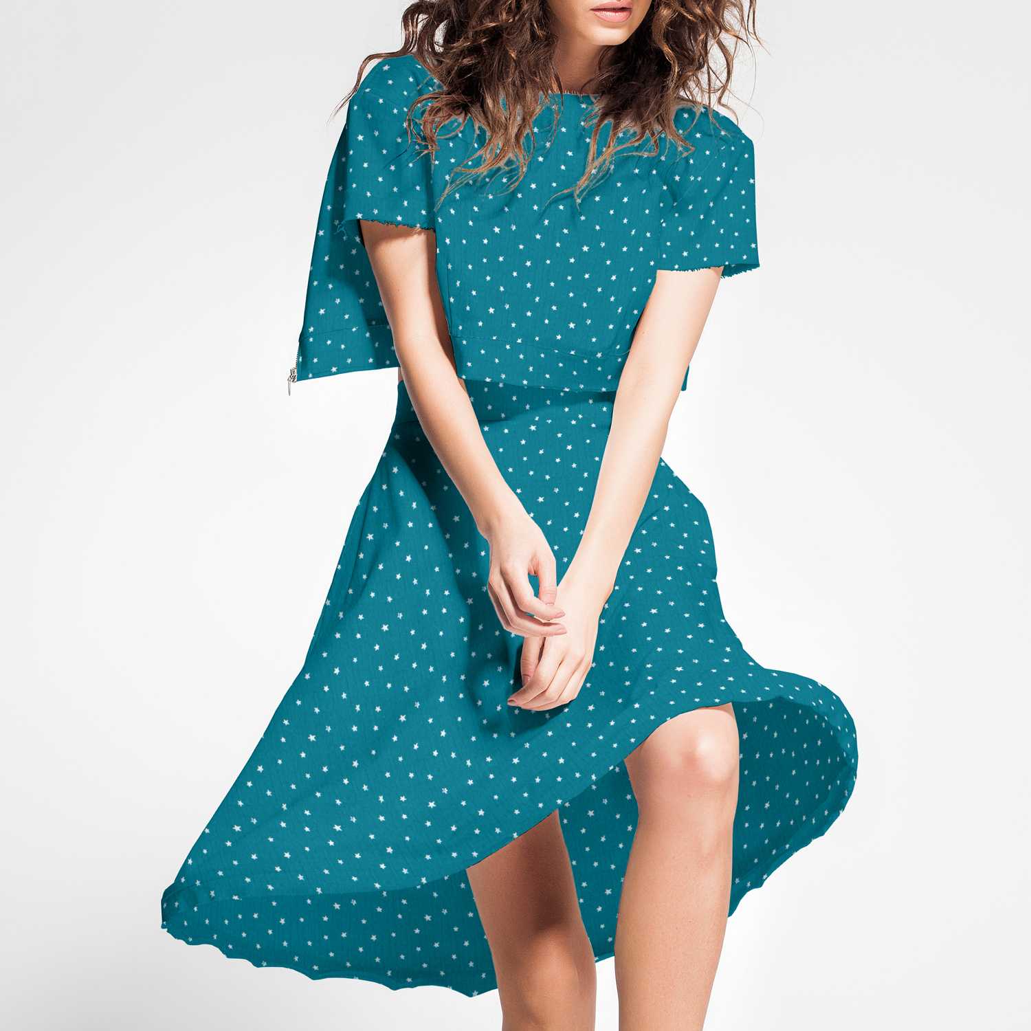 Bambula Coton Étoiles Vert - Ribes y Casals