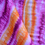 Bambula Imprimée Tie-Dye Rayures Orange - Ribes y Casals