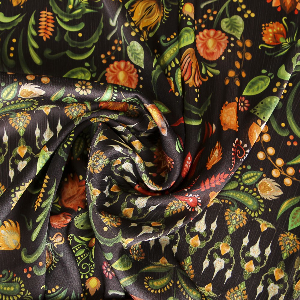 Double Gaze Polyester Folk Orange - Ribes y Casals