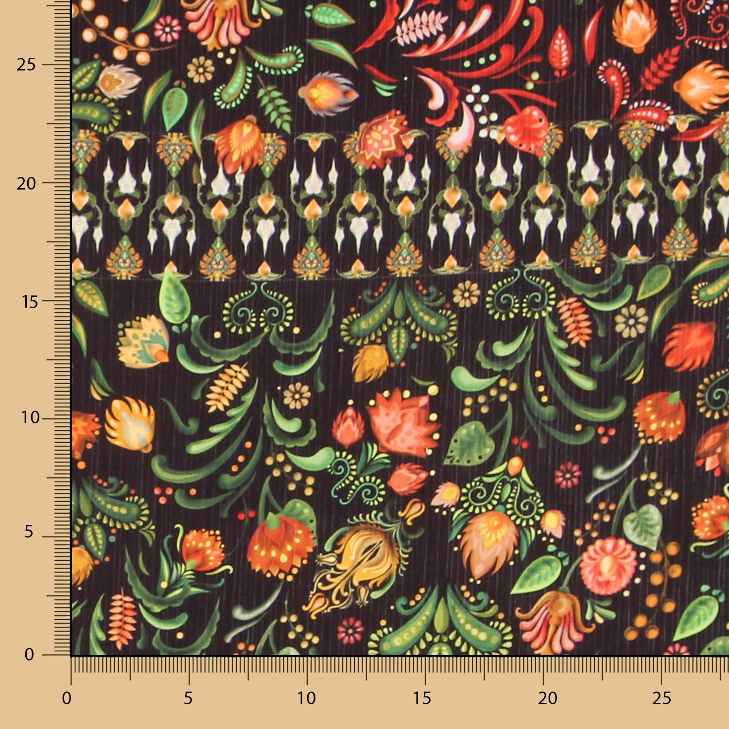 Double Gaze Polyester Folk Orange - Ribes y Casals