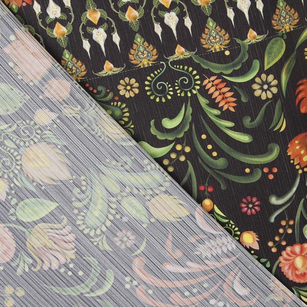 Double Gaze Polyester Folk Orange - Ribes y Casals