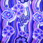 Bambula Satin Imprimée Fleur Violet - Ribes y Casals