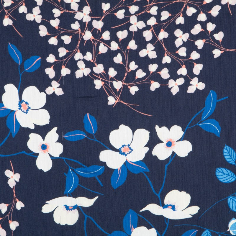 Bambula Satin Floral Bleu - Ribes y Casals