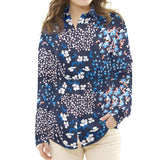 Bambula Satin Floral Bleu - Ribes y Casals