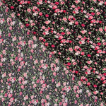 Gaze Viscose Petite Fleur Noir - Ribes y Casals