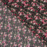 Gaze Viscose Petite Fleur Noir - Ribes y Casals