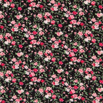 Gaze Viscose Petite Fleur Noir - Ribes y Casals