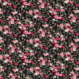 Gaze Viscose Petite Fleur Noir - Ribes y Casals