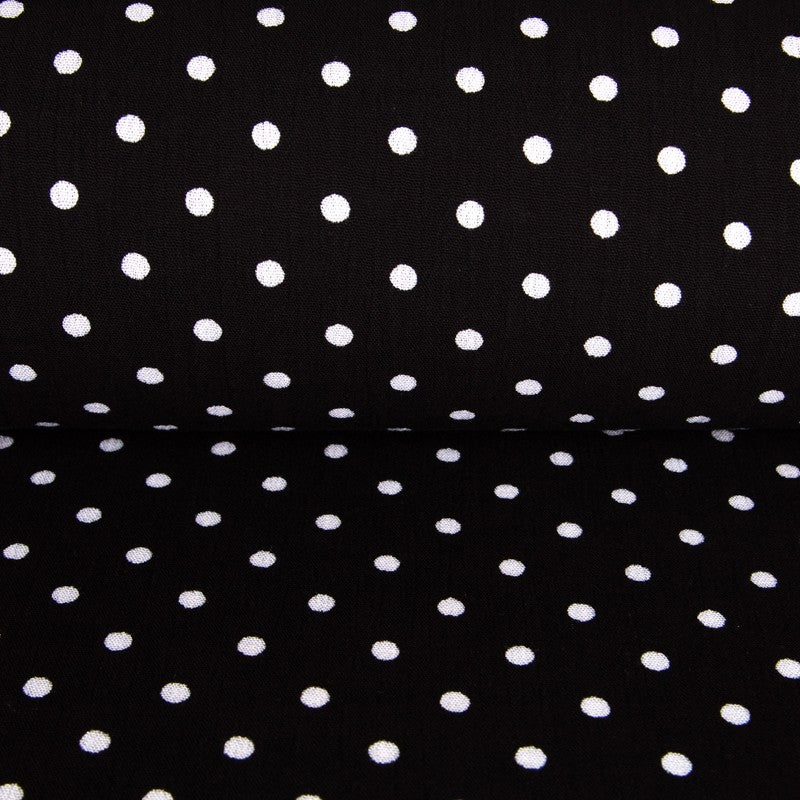 Bambula Viscose Pois Noir - Ribes y Casals