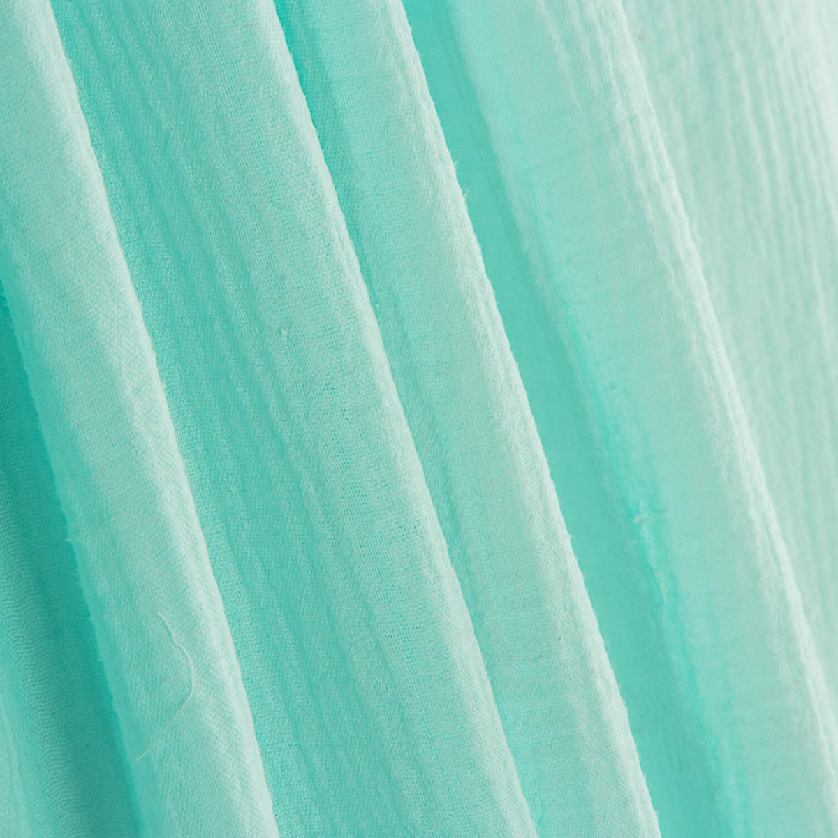 Double gaze de coton froissé turquoise clair - Ribes y Casals