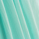 Double gaze de coton froissé turquoise clair - Ribes y Casals