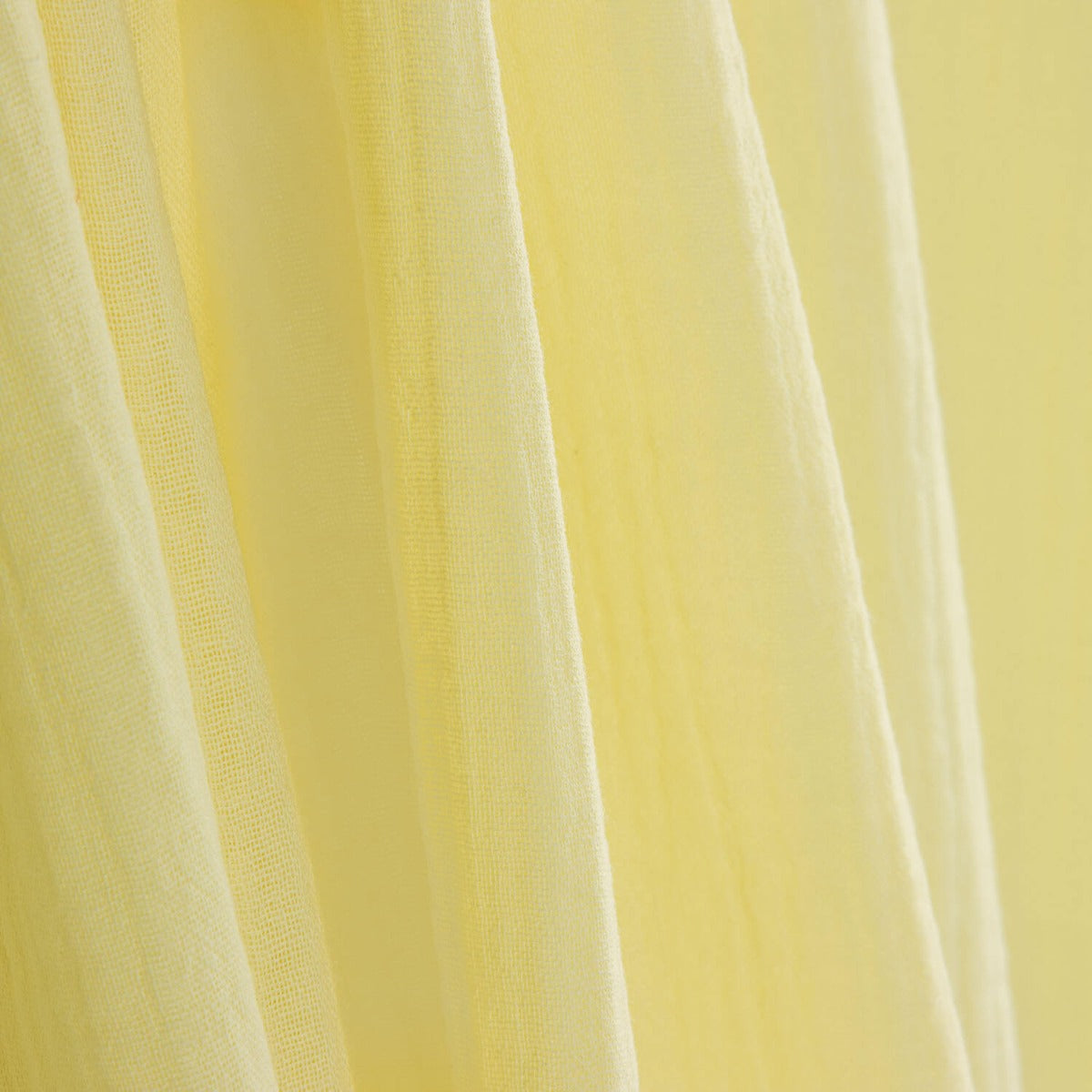 Double gaze de coton froissé jaune pâle - Ribes y Casals