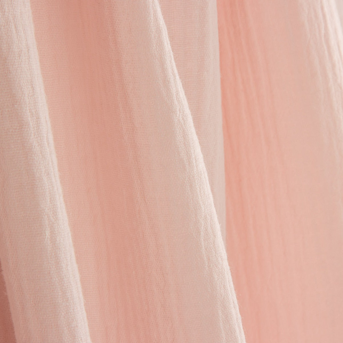Double gaze de coton froissé rose bébé - Ribes y Casals