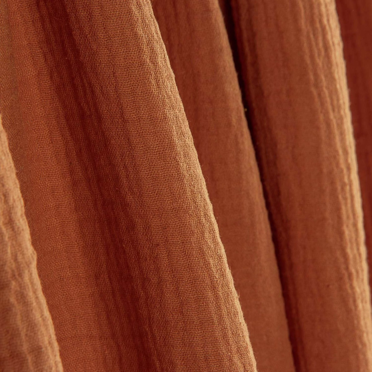 Double gaze de coton terracotta - Ribes y Casals