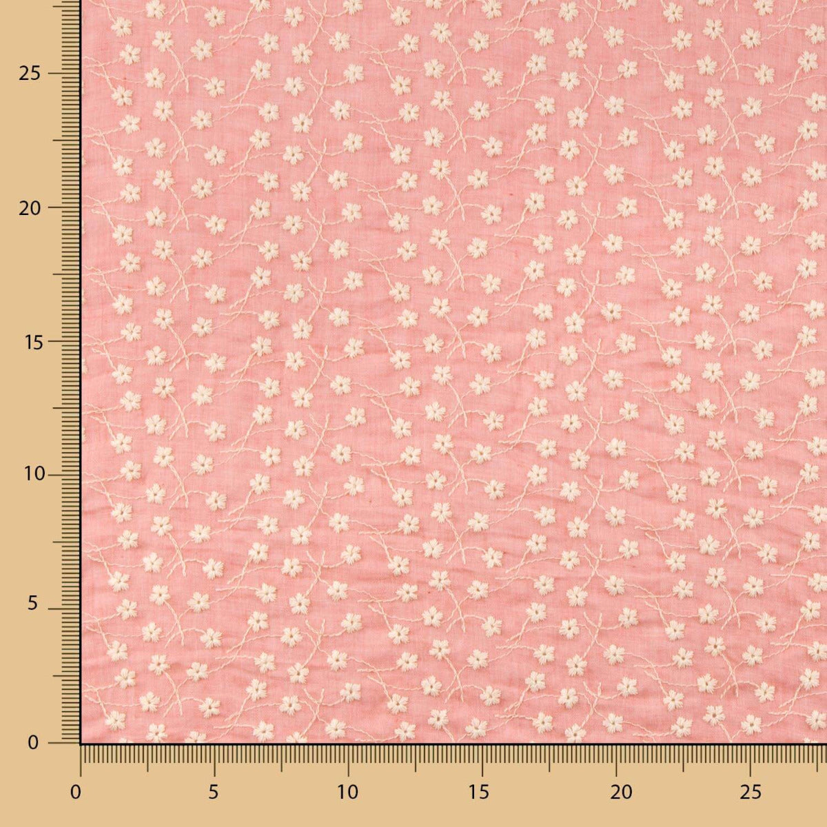 Bambula Coton Broderie Suisse Corail - Ribes y Casals